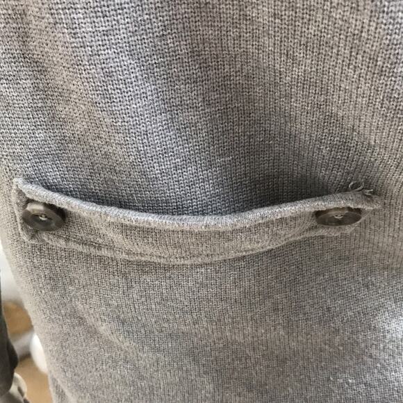 Ann Taylor Factory Petites Gray Double Buttoned Cotton Sweater Cardigan Size SP - Picture 5 of 7